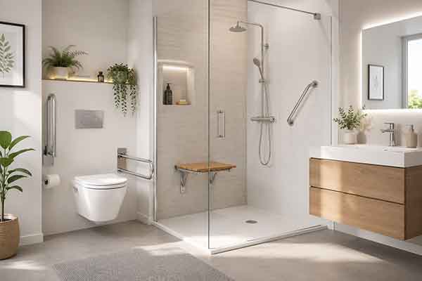 Installation d'une douche sécurisée PMR en Normandie